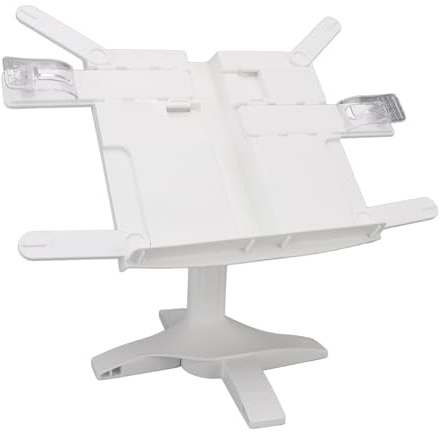 Buchstand für Lesen, Buchhalter, Faltbare Tragbare Desktop Buchständer für Kochbuch Laptop Tablets Stand Rezept Lehrbuch Musik Scores Magazine (Elfenbeinweiß)