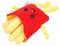 Abaodam Pommes Plüsch Kissen Kuscheltier Cute Pillow plushible snugible Decor Pillows Stuffed Soft Toys Chips-Wurfskissen Taillenruhekissen Cartoon-Kissen Sofa-Wurfkissen Tuch rot