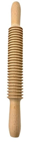 Rouleau à pâtisserie en - Rouleau à pâtisserie pour raviolis - Rouleau à pâte fileté - Rouleau à pâte multifonction - Rouleau à pâtisserie en bois - Rouleau à pâtisserie pour la maison, les