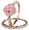 Fashion Rings Vintage Floral Champagner Verlobungsring Ehering-Set lustige Ringe für Frauen bunt, 9, Metall, Kein Edelstein