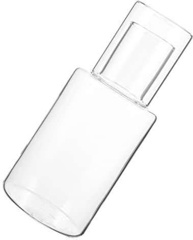 LIGIGWASH 1satz Wasserkaraffe Aus Glas Mit Becher Transparentes Karaffen Schlafzimmer Und Wohnzimmer Große Kapazität Für Kalte Getränke Und Elegante Präsentation