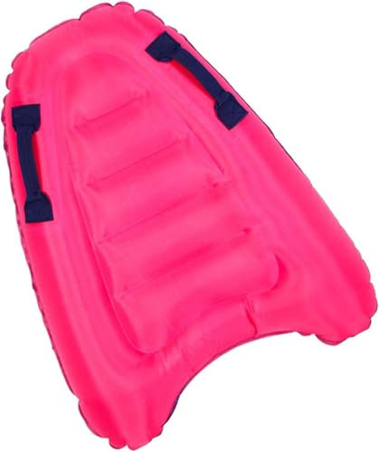 Tragbares, leichtes, aufblasbares Surfbrett mit sicheren Griffen und rutschfester Oberfläche für Erwachsene, vielseitiges Wassersportzubehör für Pools, Seen und Strände (Rosa)