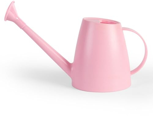 Watering Can for Indoor Plants, Plant Watering Can with Detachable Spray Head for Plant Garden Flower, Long Spout Water Can for Outdoor Watering Plants 1.8L 60oz 1/2 Gallon (Pink)