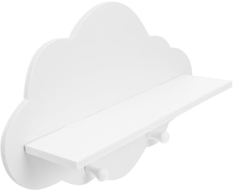 TOPPERFUN Schwebendes Wandregal Wolkenform Aus Holz Weiß Leicht Zu Montieren Dekorativ Für Wohnzimmer Kinderzimmer Schlafzimmer Um Kleine Pflanzen Und Sammelstücke Stilvoll Zu Präsentieren