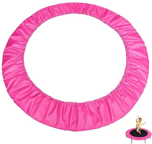 Trampolin Randabdeckung 82-152cm,Indoor Erwachsene Kinder Fitness Trampolin Umrandung,UV-beständig reißfest Federabdeckung Randschutz Sicherheitsmatte Trampolinzubehör (Rosa,1.01m - 6 holes)