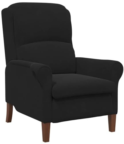 vidaXL Armchair Black 76 x 94 x 102 cm Velvet, Stylish Velvet Armchair, Comfortable Indoor Seating, Durable Wooden Frame, Plush Cushion, Modern Design, Elegant Living Room Chair