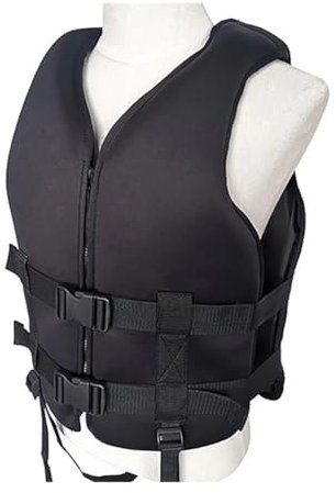 Giubbotto di Salvataggio per Adulti, Giubbotto di Salvataggio Regolabile da 30 a 120 kg, Giubbotto da Snorkeling da 75 N, Giubbotto da Nuoto per SUP, Kayak, Pesca, Vela, Canoa, Snorkeling,Nero,XL