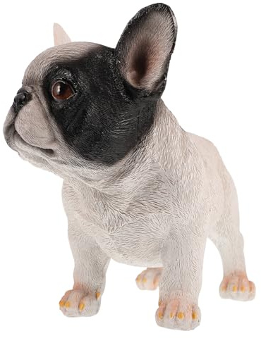 BESTYASH Simulation Bulldoggen Figurine Aus Harz Gartendekoration Realistische Bulldogge Skulptur Für Garten Und Büro
