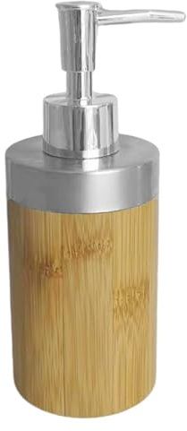 Besportble NachfüLlbarer Seifenspender Bambus Optik Manuell Druck-Lotionsflasche FüR Shampoo FlüSsigseife Und KüChen- Oder Badezimmergebrauch Tragbarer Pumpspender 7.09X7.09X7.09In
