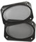 Speaker Grill Cover, 4 x 6 Inches, Black Satin A.B.S. Finish with Metal Mesh, Pair