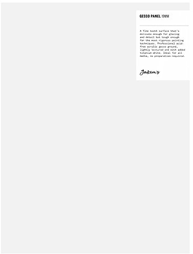 Jackson's : 19mm White Gesso Cradled Painting Panel : 9x12in (APX.23x30cm)