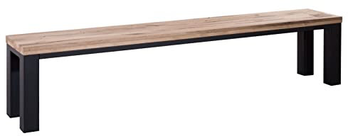 Massivmoebel24.de Bank Wildeiche 200x35x45 Bianco geölt VILLANDERS #225