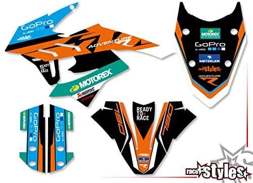 race-styles Aufkleber/Dekor kompatibel mit KTM 790 Adventure R 2019 | Factory Decals KIT Graphics