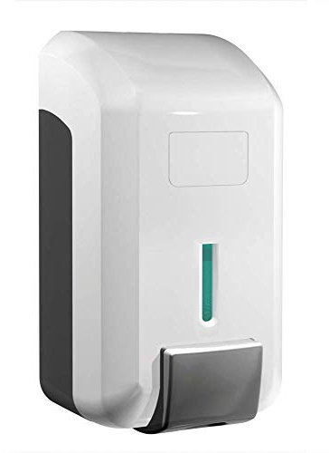 JVD Spender Wandgel Hidroalcohólico und Seife Manuell Cleanline Gel weiß 844479, wiederaufladbar, geeignet für Seife oder Gelhände, 206 x 110 x 106 mm, 700 ml