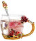 Flower Tea Cup, Handmade Glass Enamel Coffee Mugs with Spoon Enamel Glass Mug for Women Birthday Valentines Wedding