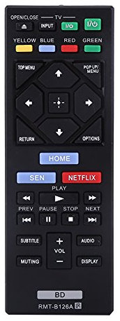 FAMKIT Universal-Fernbedienung für Sony Blue Ray Player RMT-B126A, Blu-ray BDP-S1700 BDP-S6700 BDP-S3700 BDP-BX370 DVD-Player Ersatz für RMT-B126A ...