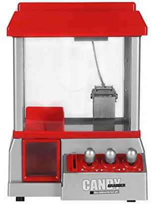 Youyijia Candy Grabber Machine Fun Music Catching Candy Machine Plastic Refillable Candy Grabber Catcher with 20 Coins for Kid Adult