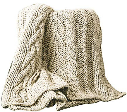 YUANP Zopfmusterdecke Gestrickte Decke Großer Knoten Dicke Strickdecke Couchdecke Zopfmuster Graue Decke Für Gewebte Strickdecke 150x200cm