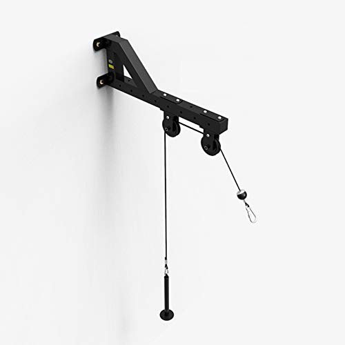 APJJ Wall Mounted Pulley Cable Machine Attachment System, Fitness Cable Pulley System Home Gym Equipment Workout Accessories for Lat Pull Downs, Tricep Extensions, Tricep Pull Downs,Fixed Pulley