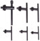 T-Handle Chuck Key Drill Universal Chuck Key Drill Press Replacement Set for 0.3-4/0.6-6/5-20/1.5-10/3-16/1.5-13mm Drill Chuck Metal Black (6 Pcs)