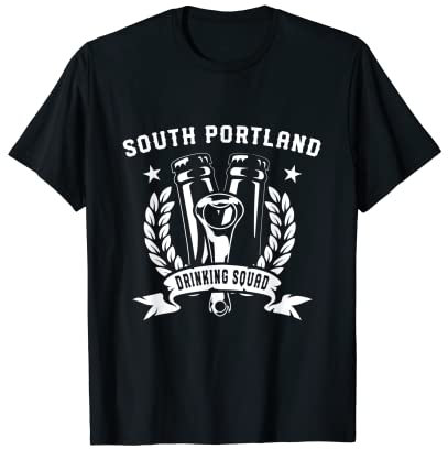 South Portland Trinken Squad Maine Bierliebhaber ICH Alkohol T-Shirt