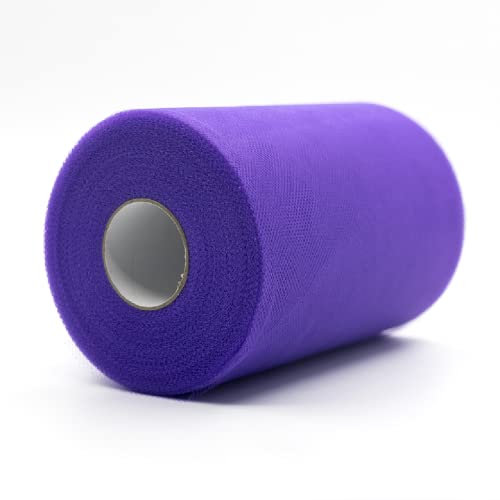 91m x 15 cm! Tessuto in rotolo di tulle per decorazioni artigianali Tutu Matrimoni Costumi Gonne Feste Regalo Fiocco baby shower, Molti colori disponibili. (Viola Profondo)