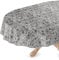Wachstuchtischdecke Wachstuch Vinyl abwischbar Wachstischdecke Tischdecke Oval 140 x 260cm mit Saum Fliesen Anthrazit