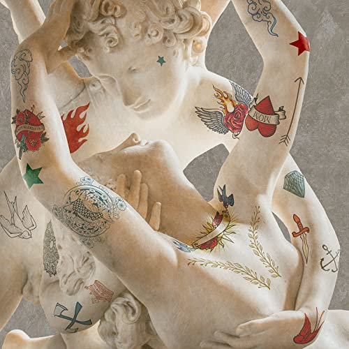 Art Print Cafe – Amor und Psyche – Leinwandbilder – Steven Hill, Tattooed Lovers (Cupid & Psyche) – 90 x 90 cm