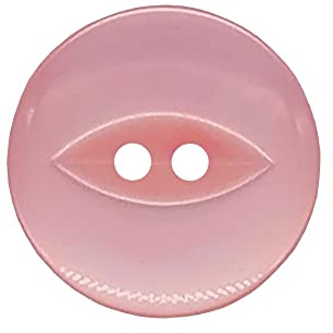 The Bead Shop 20 Pack Round Fish Eye Buttons, Baby Buttons, Sewing, Knitting & Crafts - Pale Pink 19mm / 30 Lignes