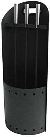DKD Home Decor Utensilios para Chimenea de la Marca, Color Negro, de Acero Inoxidable y Acero (23 x 16 x 61 centímetros)