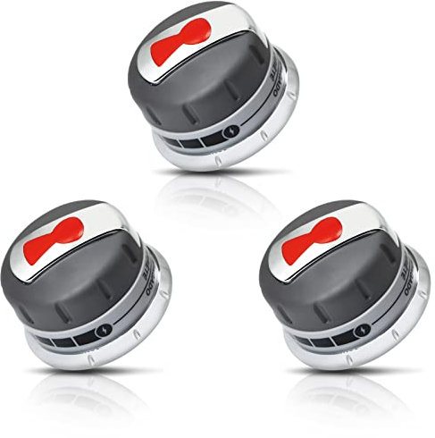 DEEKOOL Verbesserte 88848 Gasgrill-Brennerknöpfe, kompatibel mit Weber Genesis 300 Serie (2011–2016) Gasgrills, 3 Stück, 1 Jahr Garantie