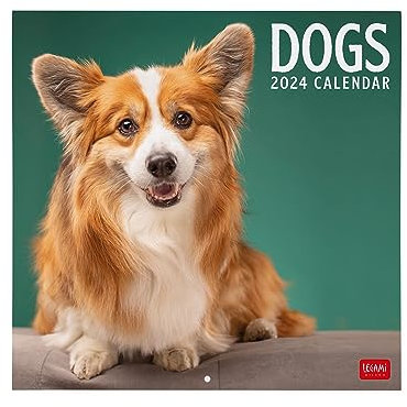 Legami - Wandkalender 2024, 12 Monate und Jahresplaner, Platz für Notizen und Notizen, Wochennummer, 6 Sprachen, Sternzeichen und internationale Feiertage, Einzelzellophanatur, 30 x 29 cm