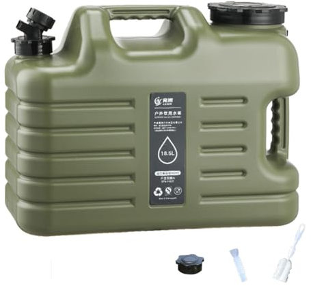 RuiDay Reservoir Eau Camping Car,Portable Bidon d'eau avec Poignée,Jerrican Alimentaire avec Robinet,Bidon d'eau sans BPA, Parfait pour Voyage, Camping, Barbecue, Pêche