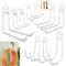 Vehookin Garage Hooks 10 Pack, Heavy Duty Steel Tool Wall Storage Hooks with Anti-Slip Coating, Wall Mount Holder for Bike, Ladder and Garden Tools (Gear Hook 10 White)