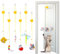 Fanshiontide 6 Pcs Door Hanging Cat Toys - Animal Feather Teaser & Jumpy Felt Toys for Indoor Cat Hunting & Exercising