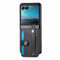 Motorola Moto Razr 40 Ultra 5G Phone Case, Wristband Design DV Mode Grip Shockproof Phone Case with Kickstand Card Holder Slim-fit Protective Back Cover for Moto Razr 40 Ultra 6.9-inch 2023, Black