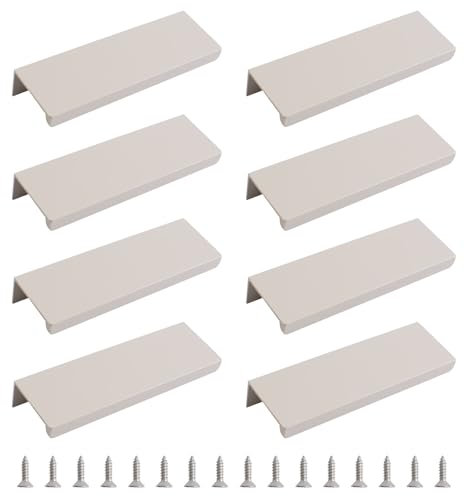 MOROBOR Fingerkantengriff, verdeckter Griff, moderner Stil, Schubladengriff, rechtwinklig, Aluminiumlegierung, unsichtbarer Griff, Kleiderschrankgriff für Schrank, Hardware, Schublade, 100 mm,