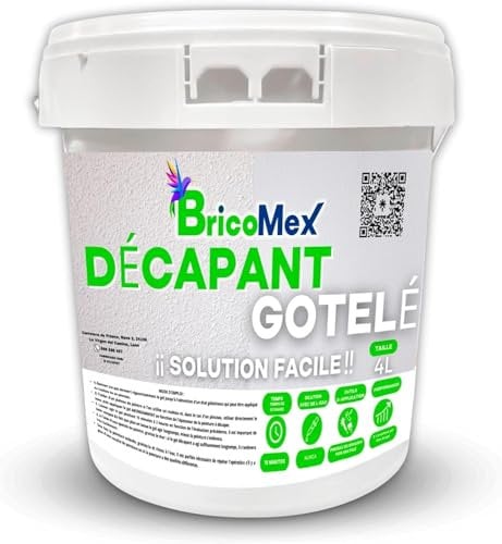 Décapant Gotelé | Décapant à peinture | 100% biologique | Application facile (4 Litres)