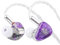 Linsoul Kiwi Ears Orchestra Lite Performance Custom 8BA in-Ear Monitor IEM with Detachable 4-core 7N Oxygen-Free Copper OFC Cable, Handcrafts Faceplate for Audiophile Studio Musician (Purple)
