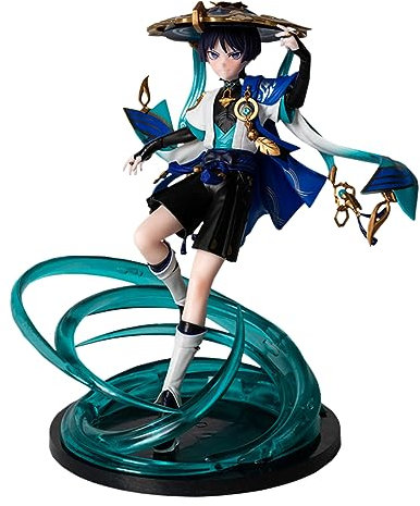 RZAHUAHU Genshin Impact Wanderer 1/7 Figure PVC 25CM Anime Game Sumeru Scaramouche Character Desktop Ornaments Gift Kunikuzushi