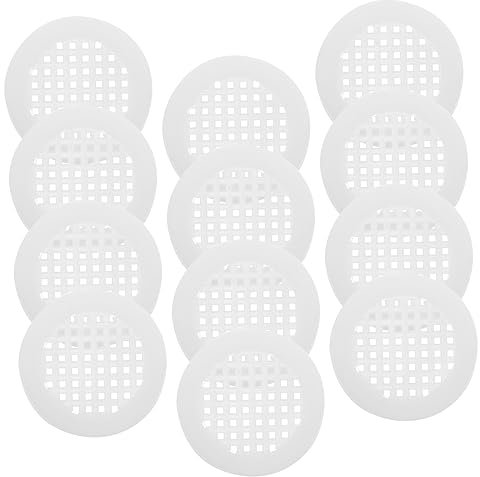 DOITOOL 20pcs Soffit Vent Covers Round Air Vent Grille for Kitchen Cabinet Decorative Mesh Ventilation Grilles Easy Install