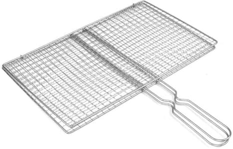 OCKULT BBQ Grill Mesh Roast Nets Stainless Steel Grill Barbecue Net Clamp Fish Cage Grill Basket Clip Barbecue Portable Fish