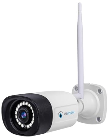 LUVISION WLAN-Überwachungskamera, hochauflösende 5MP WLAN Kamera für den Innen- und Außenbereich, Erweiterungskamera mit Farbiger Nachtsicht, wetterfeste Ausführung, 1 Kamera