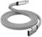 Magtame Magnetic USB C Cable, Coiled USB A to USB-C Cables, 3.3ft USBC Charger Cable, Flat Type Fast Charging Charging Cord Compatible with Samsung for USB C Device for Pad,Silver