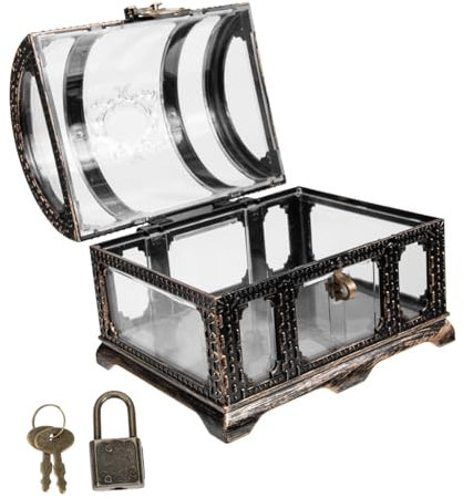 Toyvian Treasure Chest Box Vintage Piraten Aufbewahrungsbox Für Schmuck Und Spielzeug Junge Mädchen Schatztruhe Als Deko Für Piratenpartys Mittelgroß Aus Robustem Material Für Und