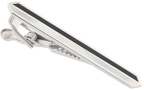 BROOKER Krawattenklammer Silber Onyx Perlmutt