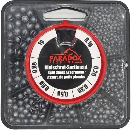Paradox Fishing Bleischrot Angeln 0,1g-1,0g - Angelblei Blei Angelzubehör Schrotblei - Posen Angeln