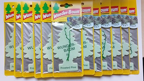 12 x WUNDER- BAUM Frosted Pine Auto Duftbaum Lufterfrischer Airfrehener
