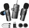 MULBEVD Wireless Lavalier Microphone for iPhone, Android, Camera and Computer, — 4 in 1 Mini Microphone with Noise Cancelling for Video Recording, Live Streaming, TikTok, Vlogging, and YouTube