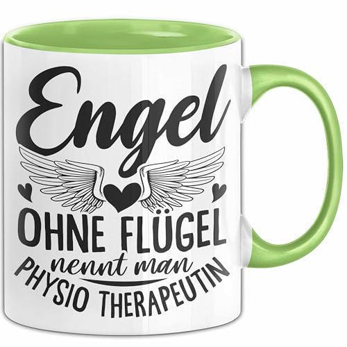 Physiotherapeutin Tasse Geschenk Engel Ohne Flügel Nennt Man Physio (Grün)